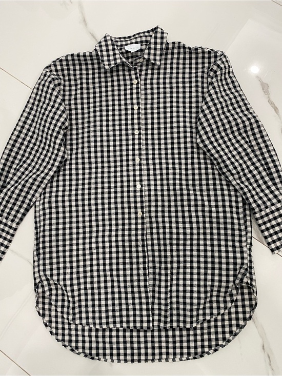 sundays Tops - sundays Black and White Gingham Button-Down Shirt